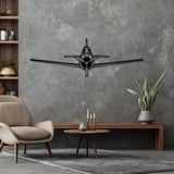 T-28 Trojan Front Silhouette Metal Wall Art