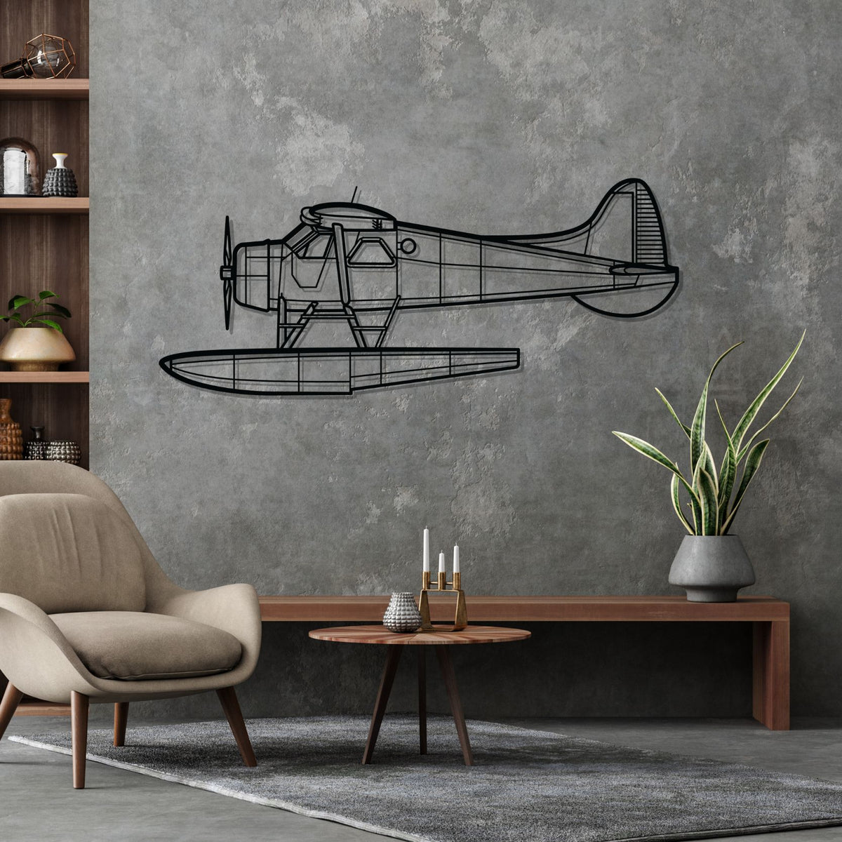 de Havilland Beaver Silhouette Metal Wall Art