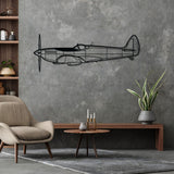 Spitfire Mk. IX Silhouette Metal Wall Art