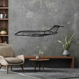 Global 6000 2018 Silhouette Metal Wall Art