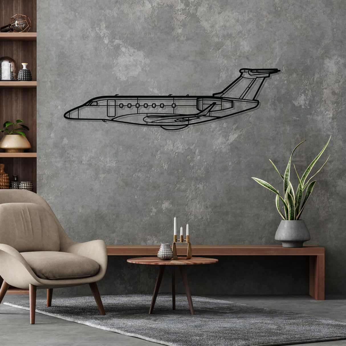 Praetor 600 Silhouette Metal Wall Art