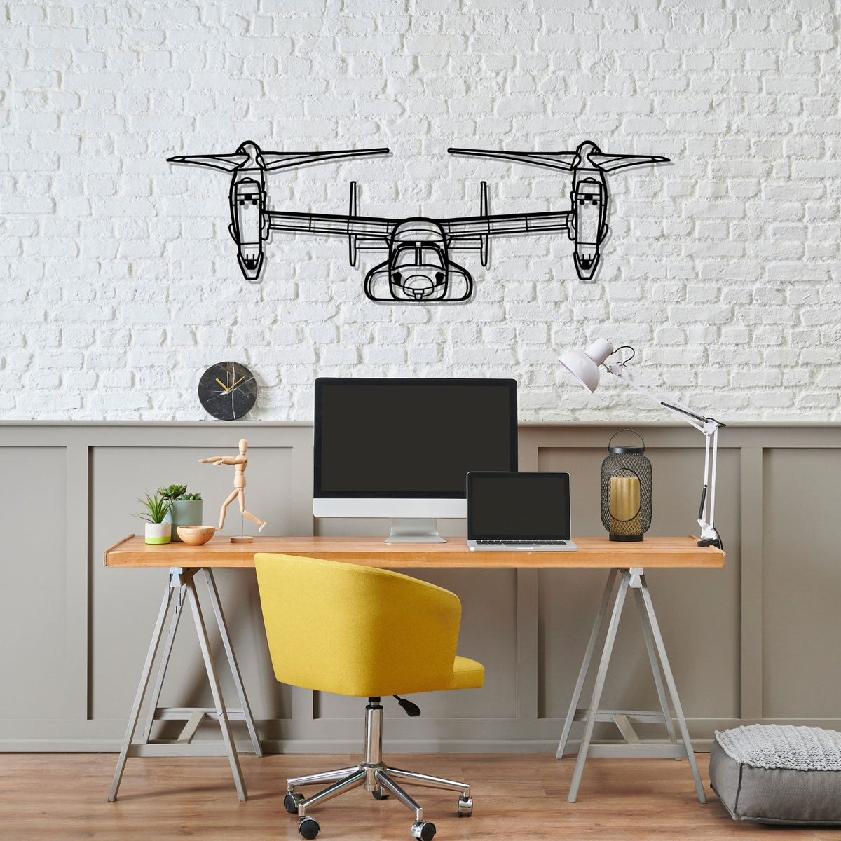 MV-22 Osprey Front Silhouette Metal Wall Art