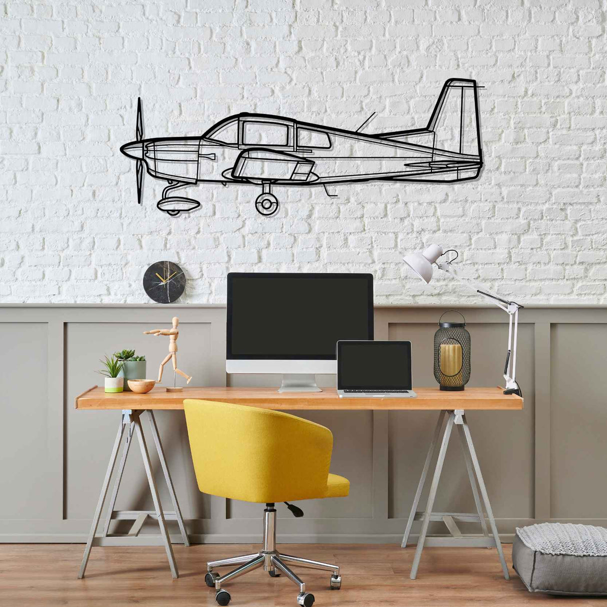AA-5 Silhouette Metal Wall Art