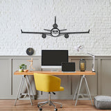 Douglas MD-11 Front Silhouette Metal Wall Art