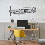 Spitfire MK IX ALT Silhouette Metal Wall Art