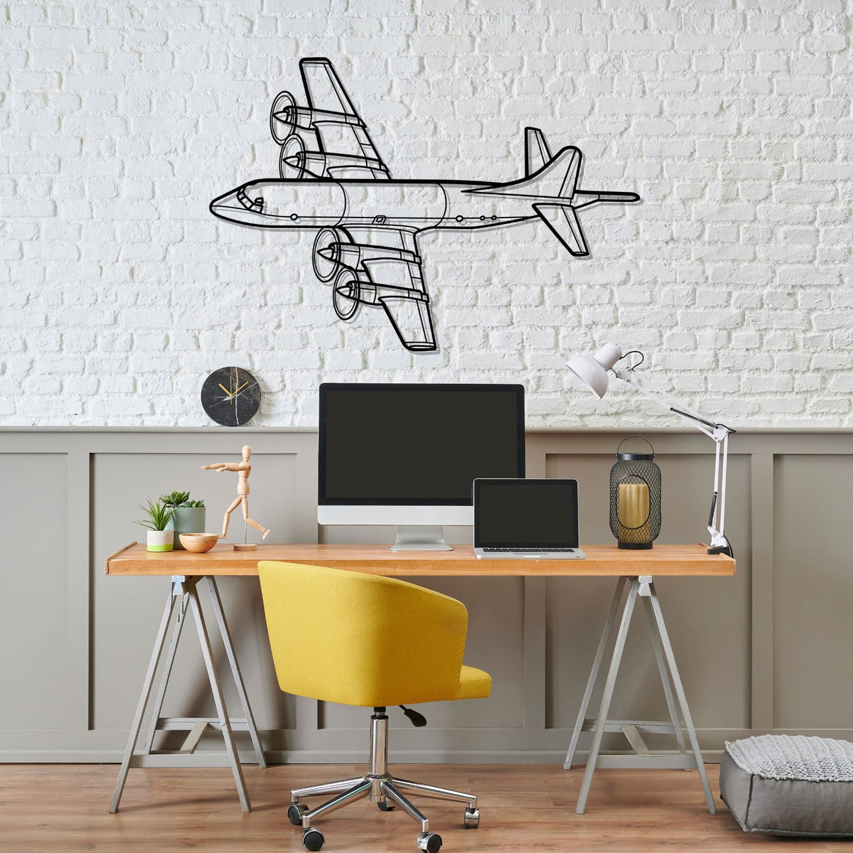 P-3C Orion Angle Silhouette Metal Wall Art