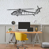 UH-60L Black Hawk Silhouette Metal Wall Art