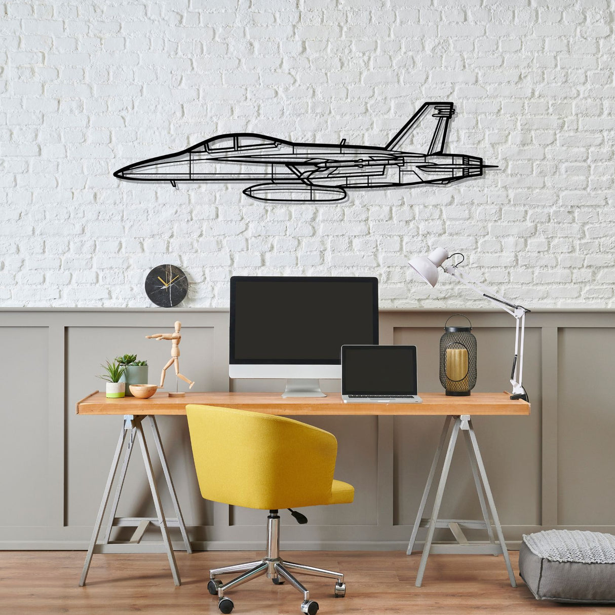 F/A-18F Super Hornet Silhouette Metal Wall Art