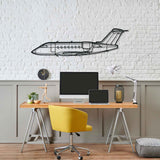Challenger 604 Silhouette Metal Wall Art