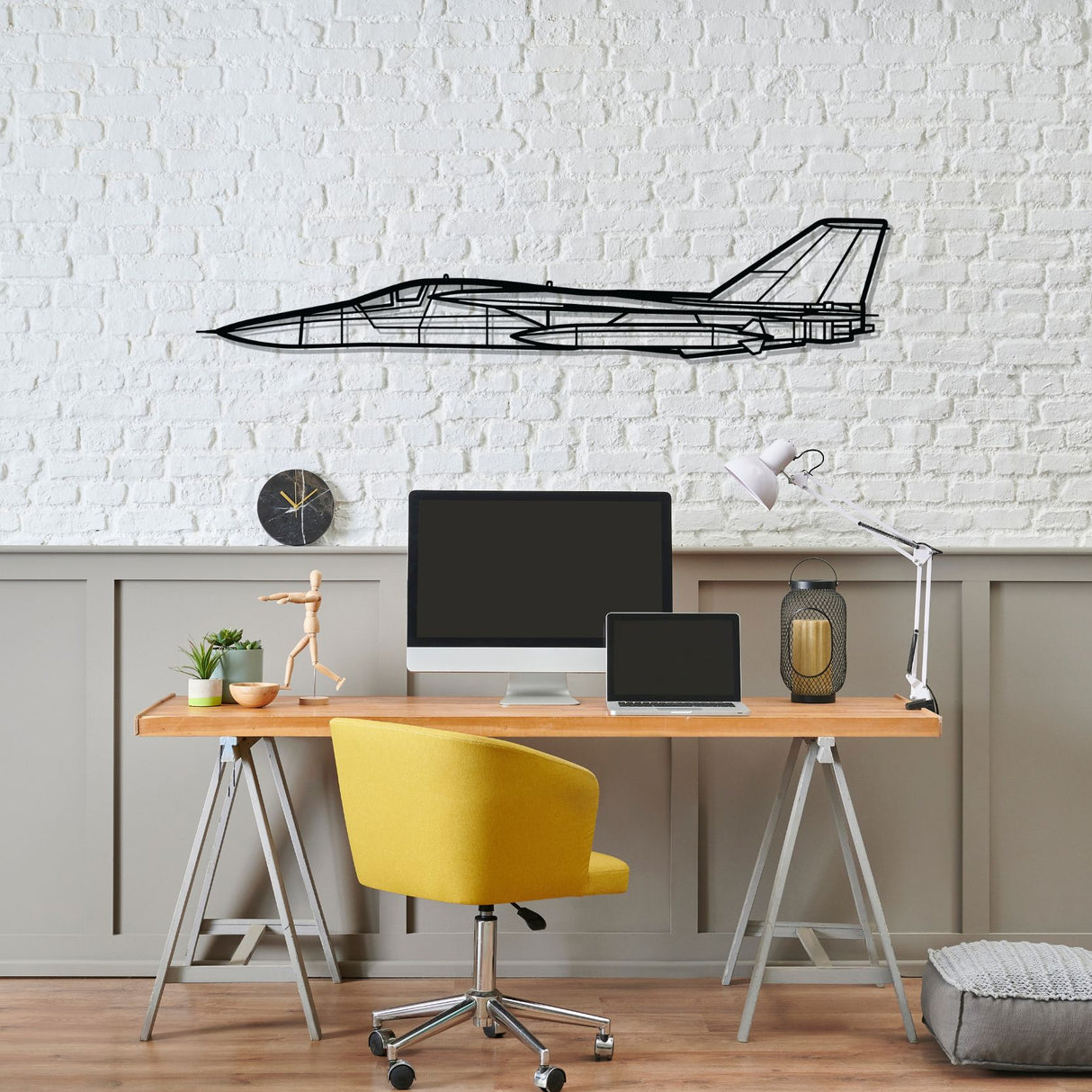 F-111 Aardvark Silhouette Metal Wall Art