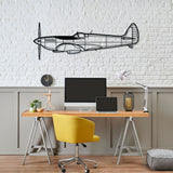 Spitfire Mk. IX Silhouette Metal Wall Art