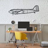 DC-3C Silhouette Metal Wall Art