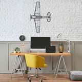 SNJ-5 Texan Top Silhouette Metal Wall Art