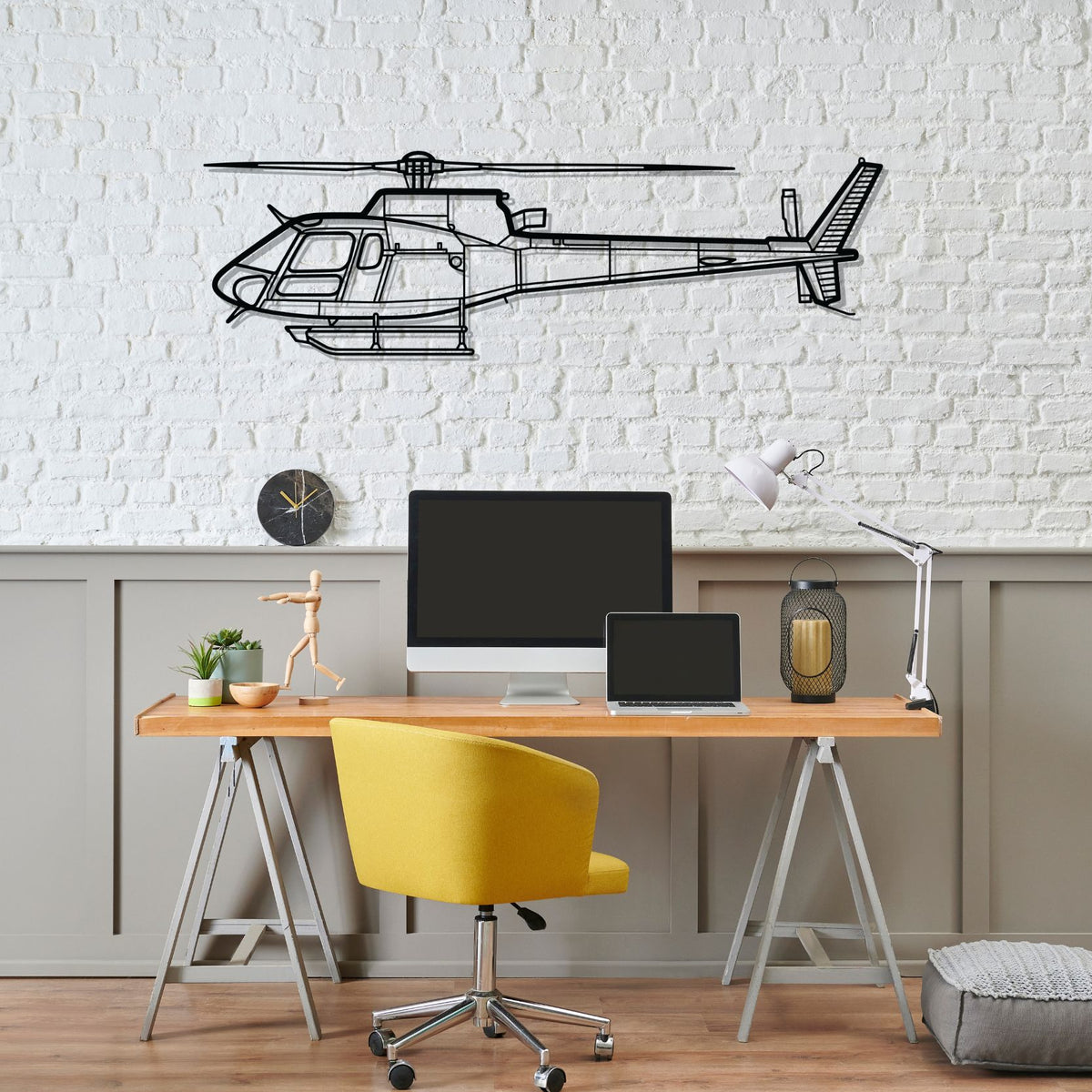 AS 350 B3 Silhouette Metal Wall Art