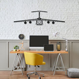 C-5 Galaxy Front Silhouette Metal Wall Art