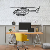 EC-145 Silhouette Metal Wall Art