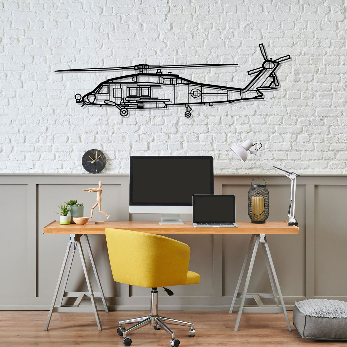 HH60-H Sea Hawk Silhouette Metal Wall Art