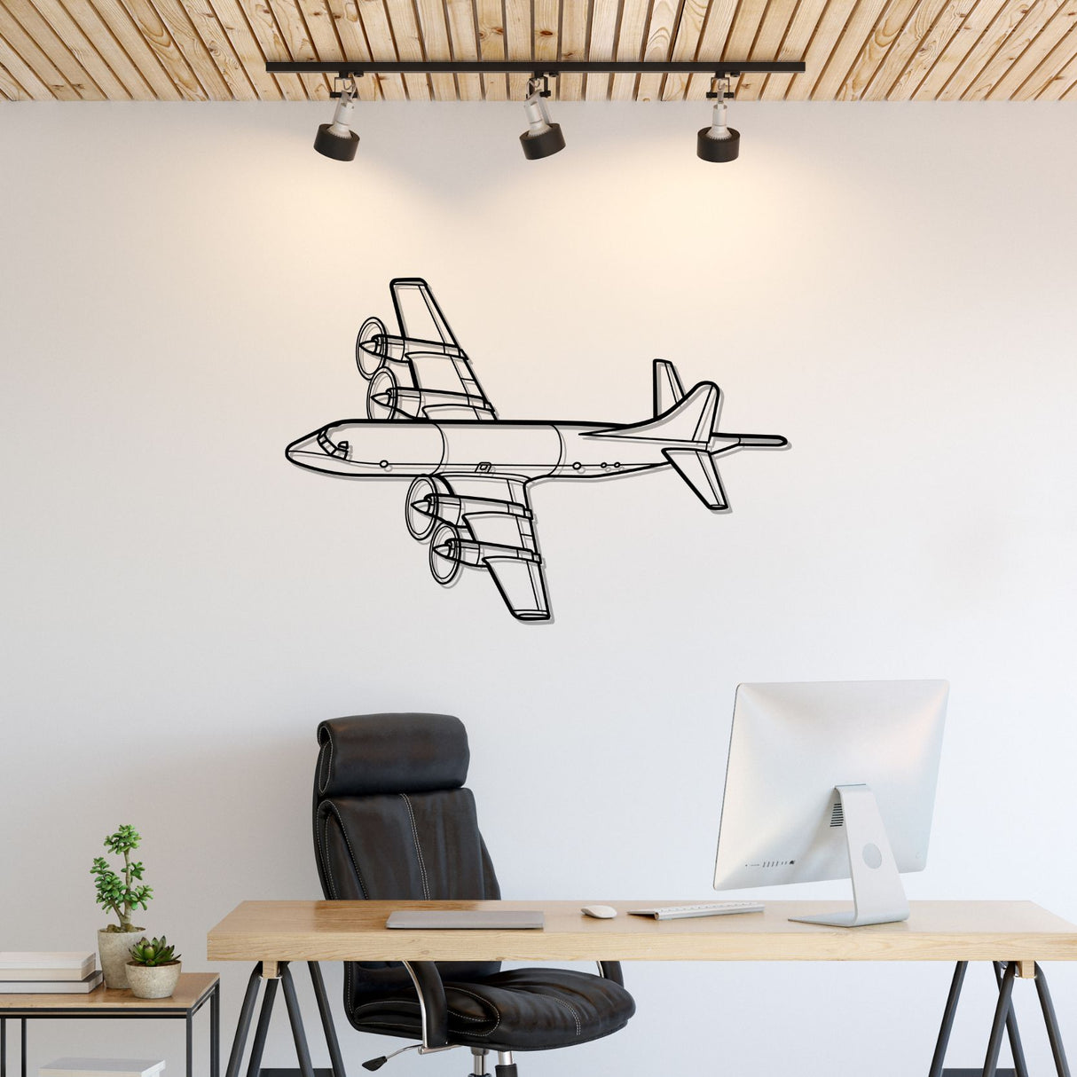 P-3C Orion Angle Silhouette Metal Wall Art