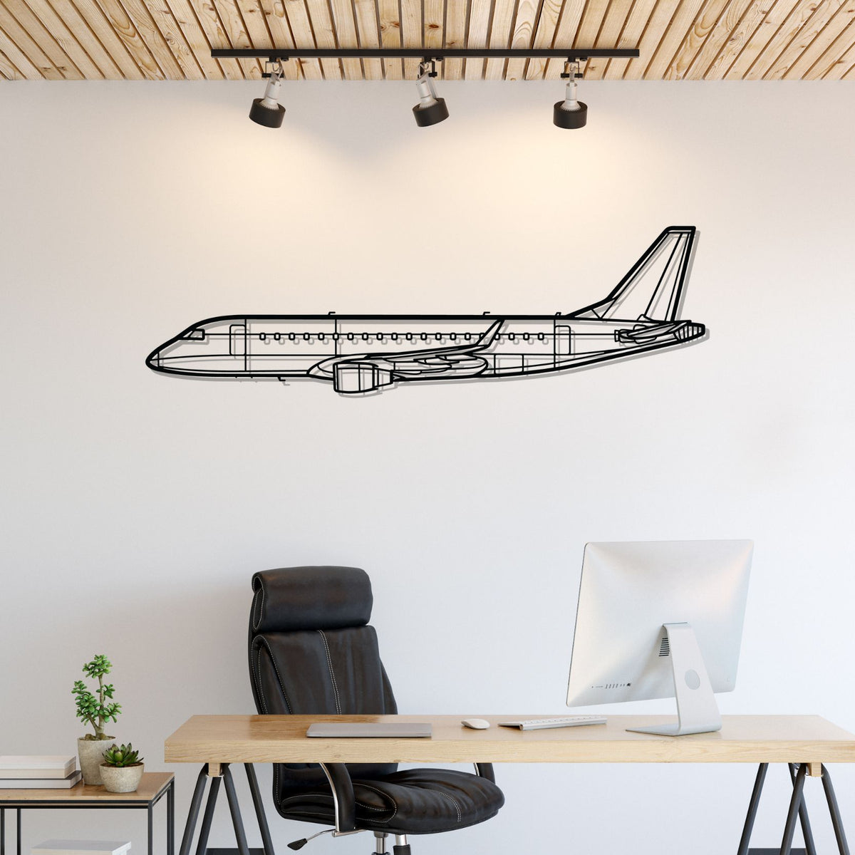 EMJ-175 Silhouette Metal Wall Art