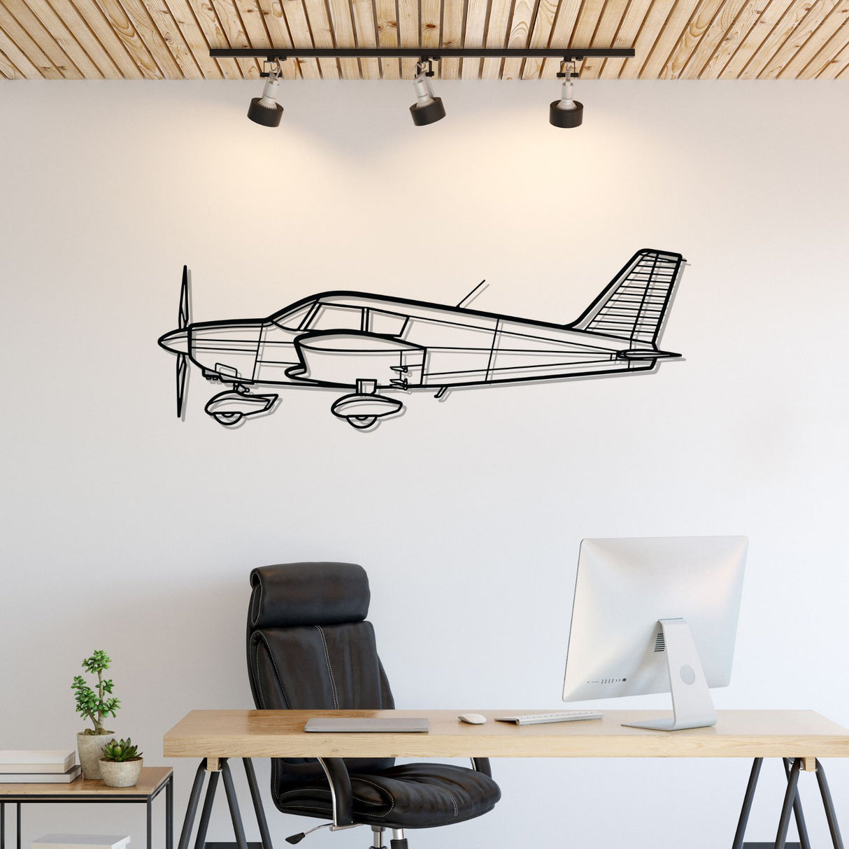 Cherokee  PA-28-140 Silhouette Metal Wall Art