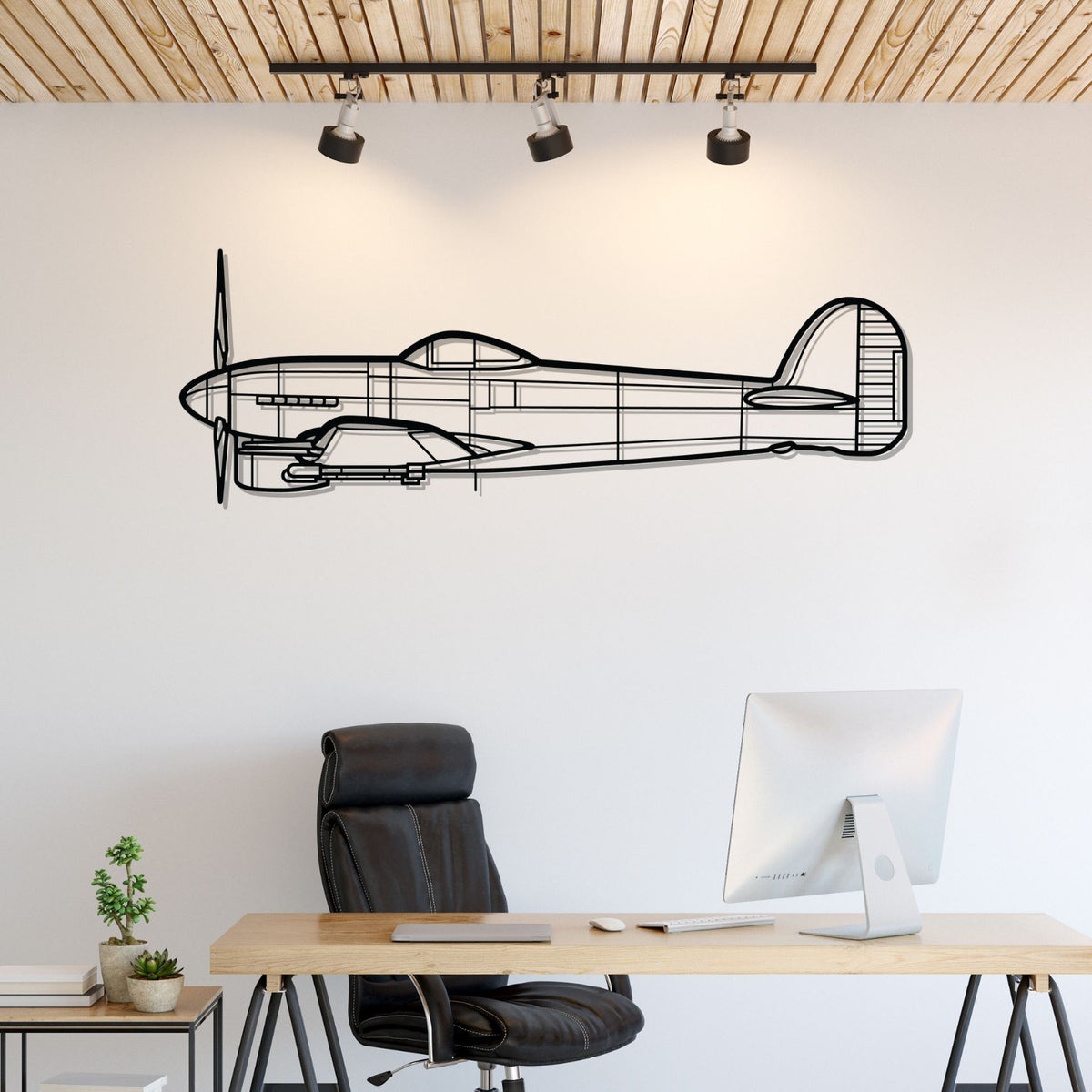 Typhoon Silhouette Metal Wall Art