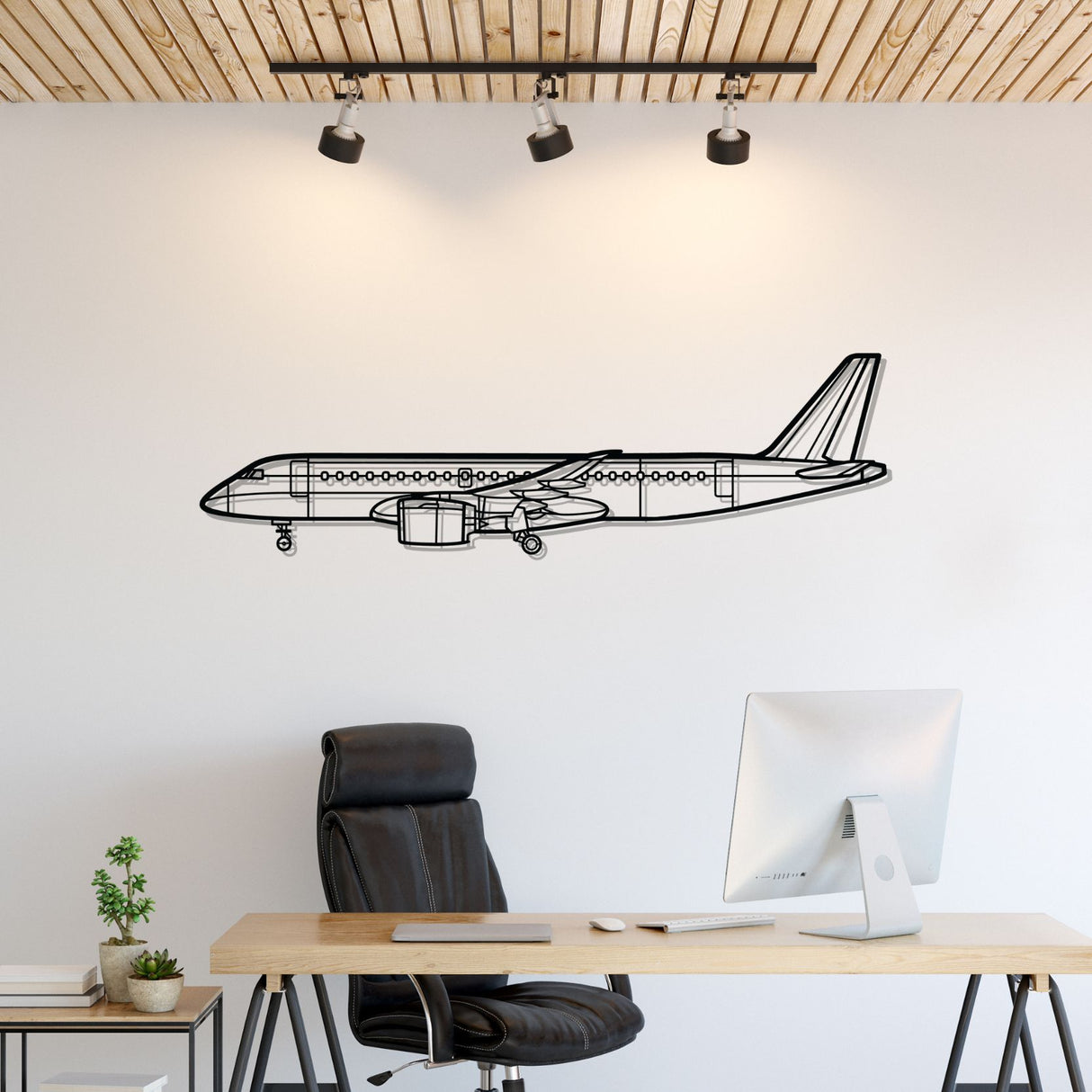 E190-E2 Silhouette Metal Wall Art