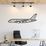A380-800 Silhouette Metal Wall Art