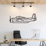 TBM-3N Avenger Silhouette Metal Wall Art