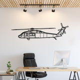 UH-60L Black Hawk Silhouette Metal Wall Art