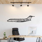 Global 6000 2018 Silhouette Metal Wall Art