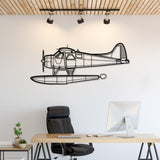 DHC-2 MK I Silhouette Metal Wall Art
