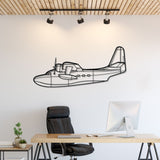 HU-16B Albatross Silhouette Metal Wall Art