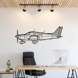 PA-28 Warrior Silhouette Metal Wall Art