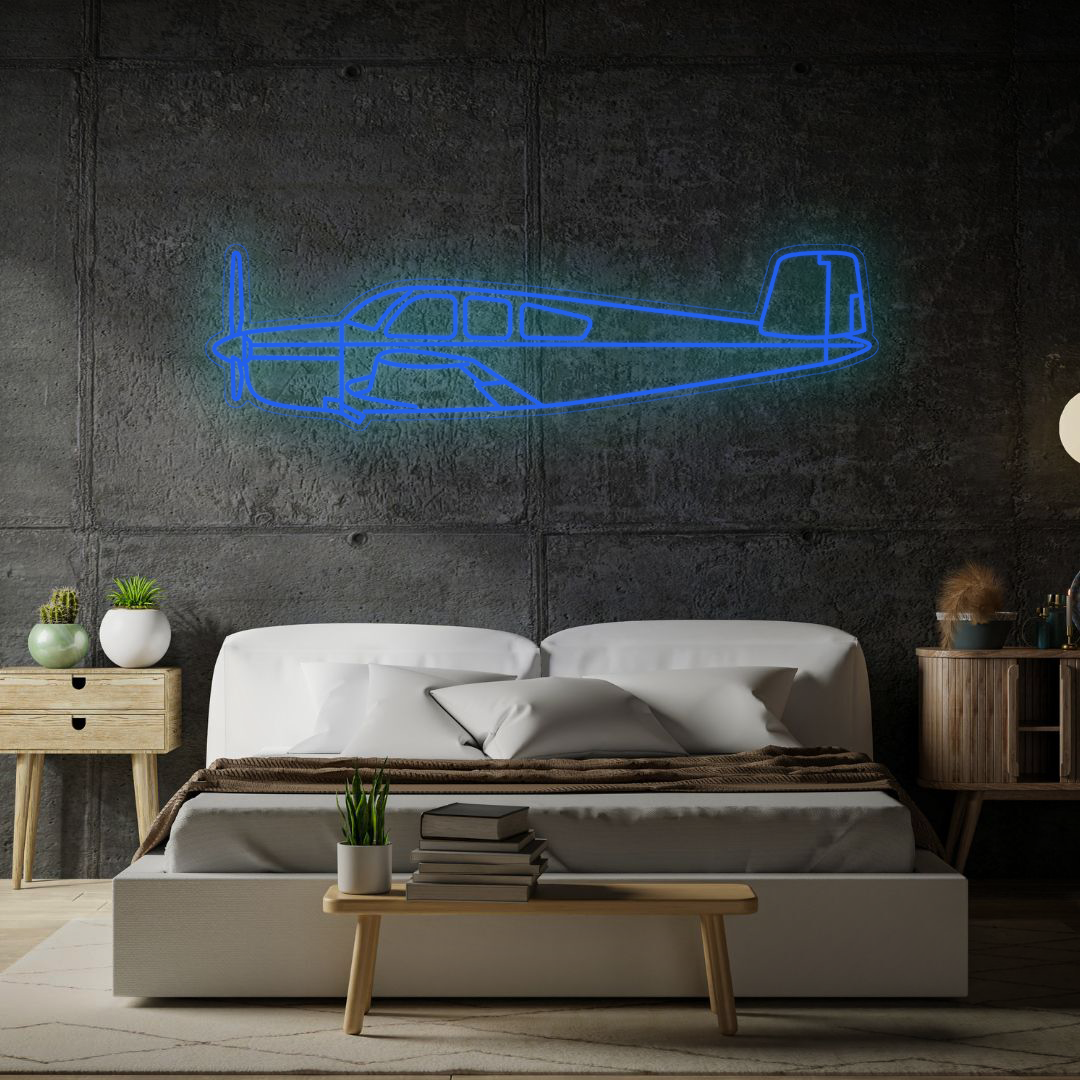 Bonanza V35 1959 Neon Silhouette