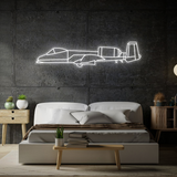 A-10 Thunderbolt 2 Neon Silhouette