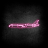 B787 Dreamliner Neon Silhouette