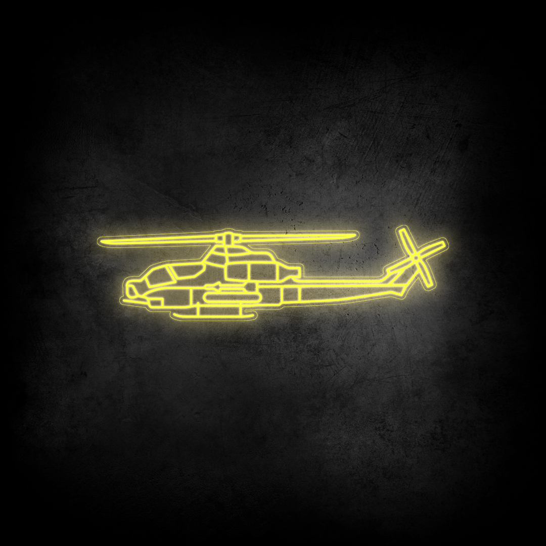 AH-1Z Viper Neon Silhouette