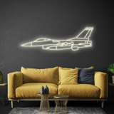 F-16 Falcon Neon Silhouette