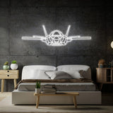 F-35B Lightning ll Front Neon Silhouette