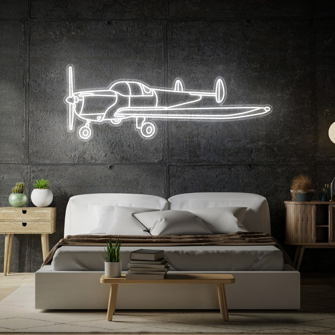 Ercoupe 1946 Angle Neon Silhouette