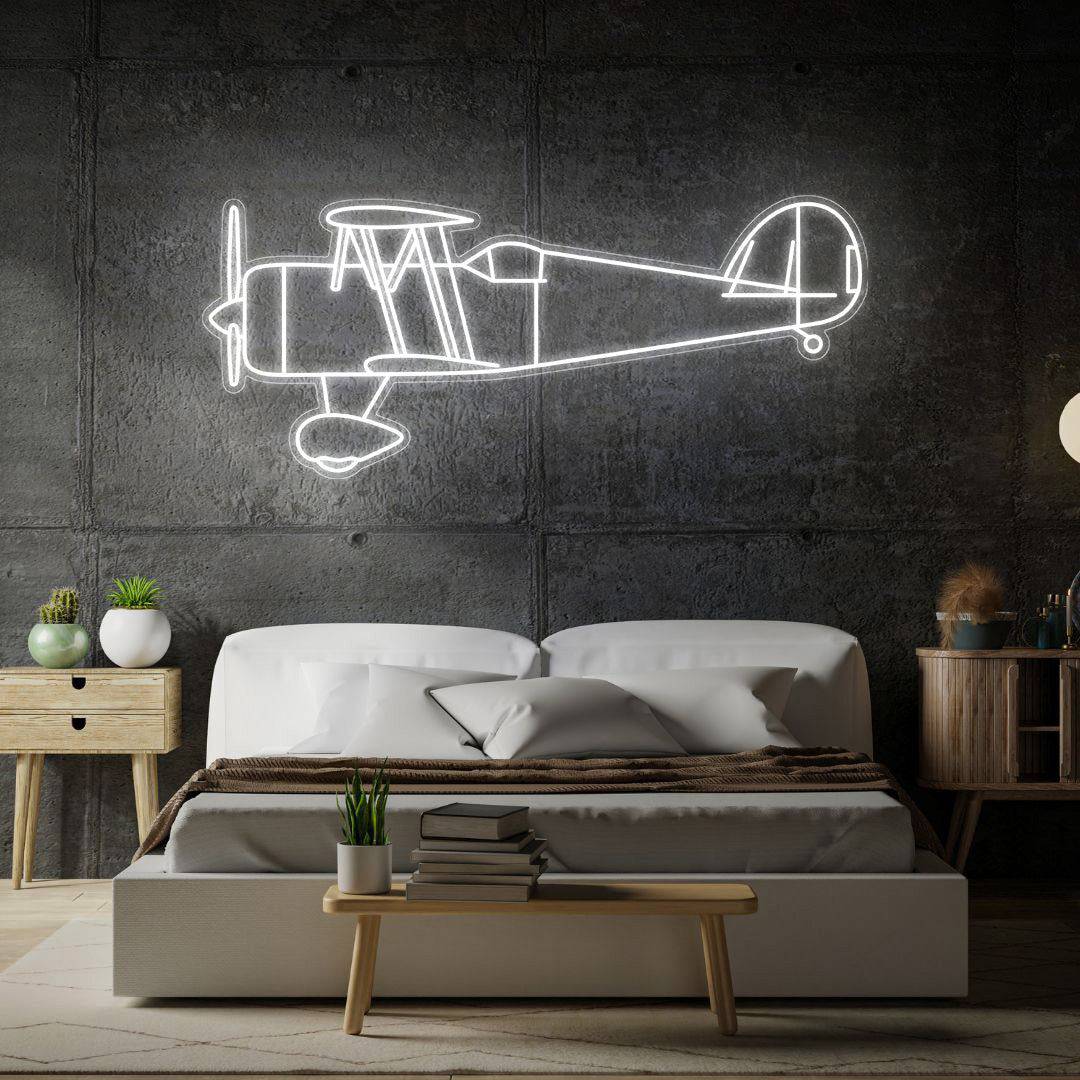 Taperwing 1929 Neon Silhouette