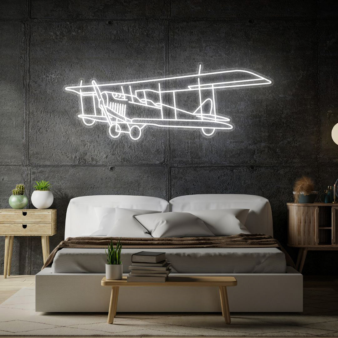 Jenny JN-4 Angle Neon Silhouette