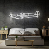 Spitfire Mk II Neon Silhouette