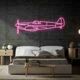 Spitfire Mk II Neon Silhouette