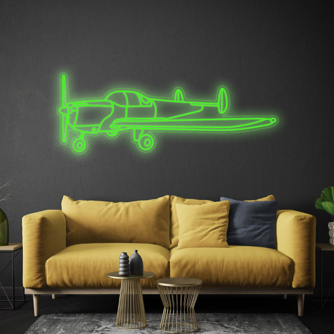 Ercoupe 1946 Angle Neon Silhouette