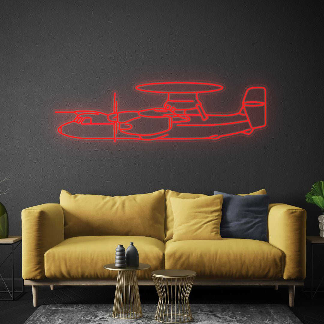 E-2D Advanced Hawkeye Neon Silhouette