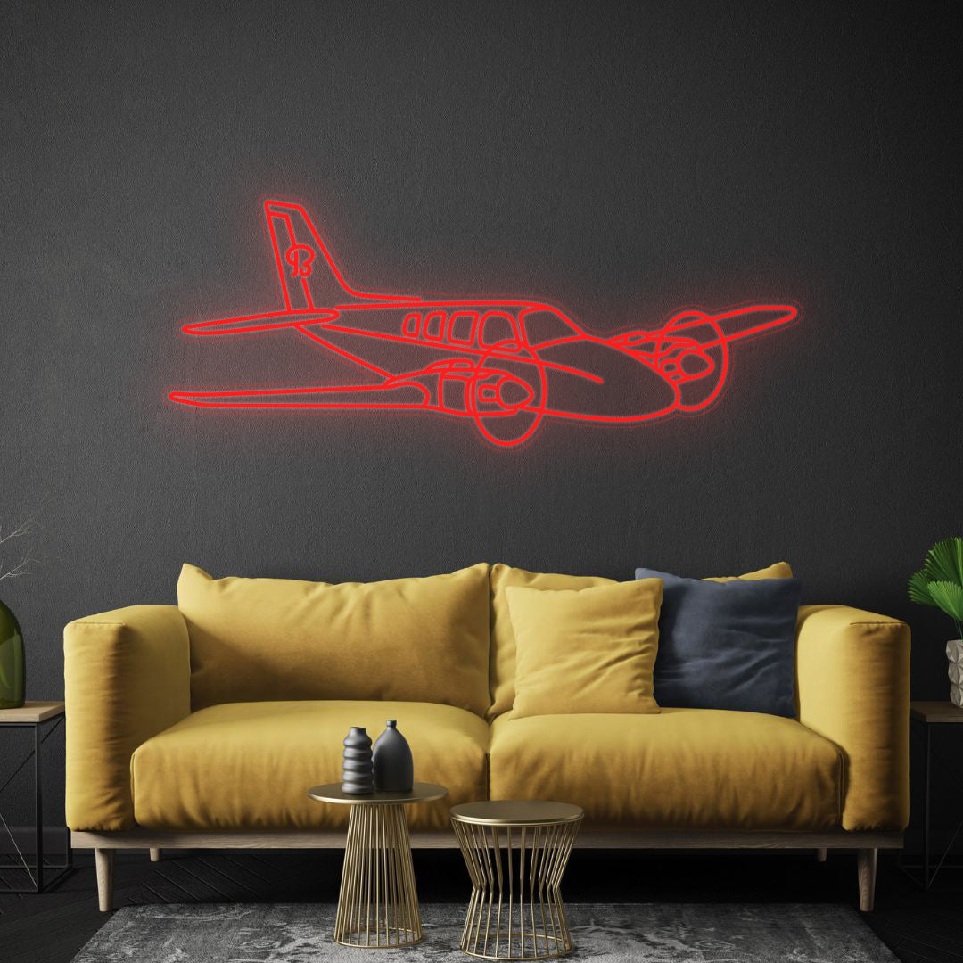 Baron G58 2024 Angle Neon Silhouette