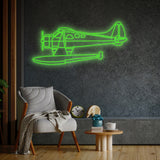 Beaver Float Neon Silhouette