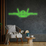 F-35B Lightning ll Front Neon Silhouette