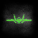 F-35A Lightning ll Front Neon Silhouette